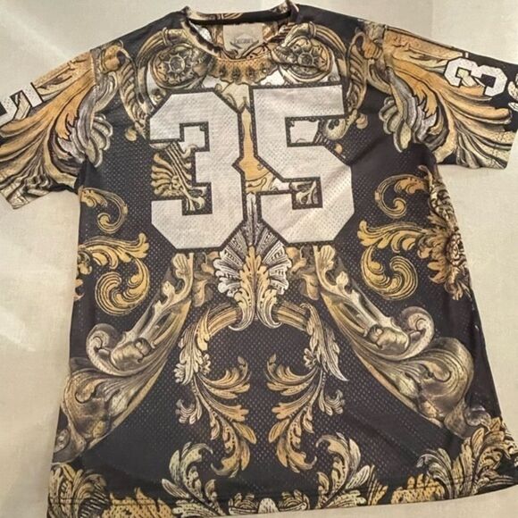 MEN’S XXL Decibel shirt sleeve yellow and gray jersey like t-shirt - Picture 1 of 6